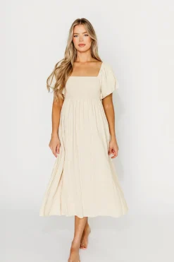 Hot Worth Collective Rosalie Maxi Dress in Linen - Bump Friendly
