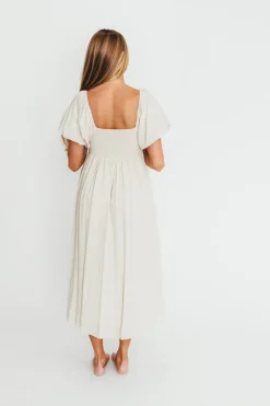 Hot Worth Collective Rosalie Maxi Dress in Linen - Bump Friendly