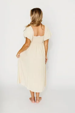 Hot Worth Collective Rosalie Maxi Dress in Linen - Bump Friendly