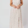Online Worth Collective Rosamund Bustier-Style Maxi Dress in Blush Pink Floral - Inclusive Siz