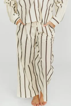 Hot Worth Collective Rowan Pants in Black Stripe
