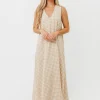 Clearance Worth Collective Ruthie Gingham Maxi Dress in Honey *PRE-ORDER*