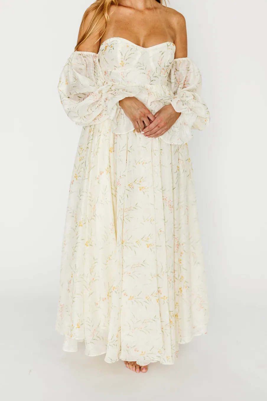 Sale Worth Collective Ryder Grace Maxi Dress in Cream
