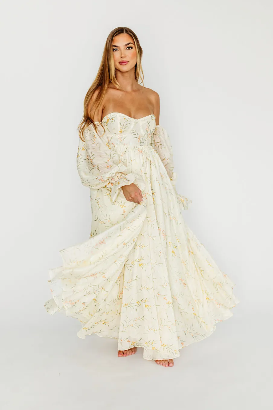 Sale Worth Collective Ryder Grace Maxi Dress in Cream