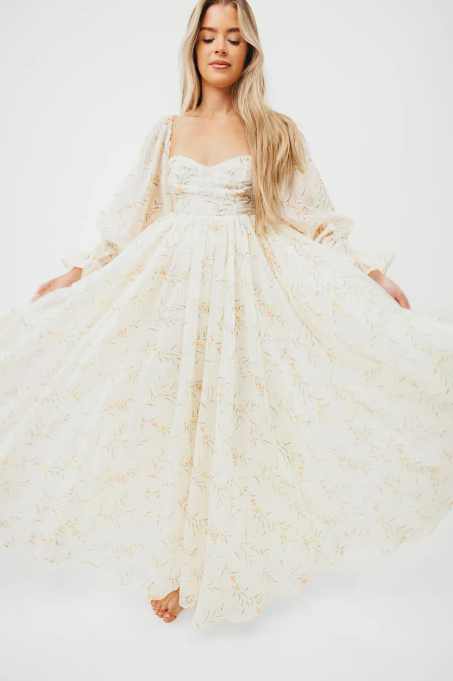 Sale Worth Collective Ryder Grace Maxi Dress in Cream