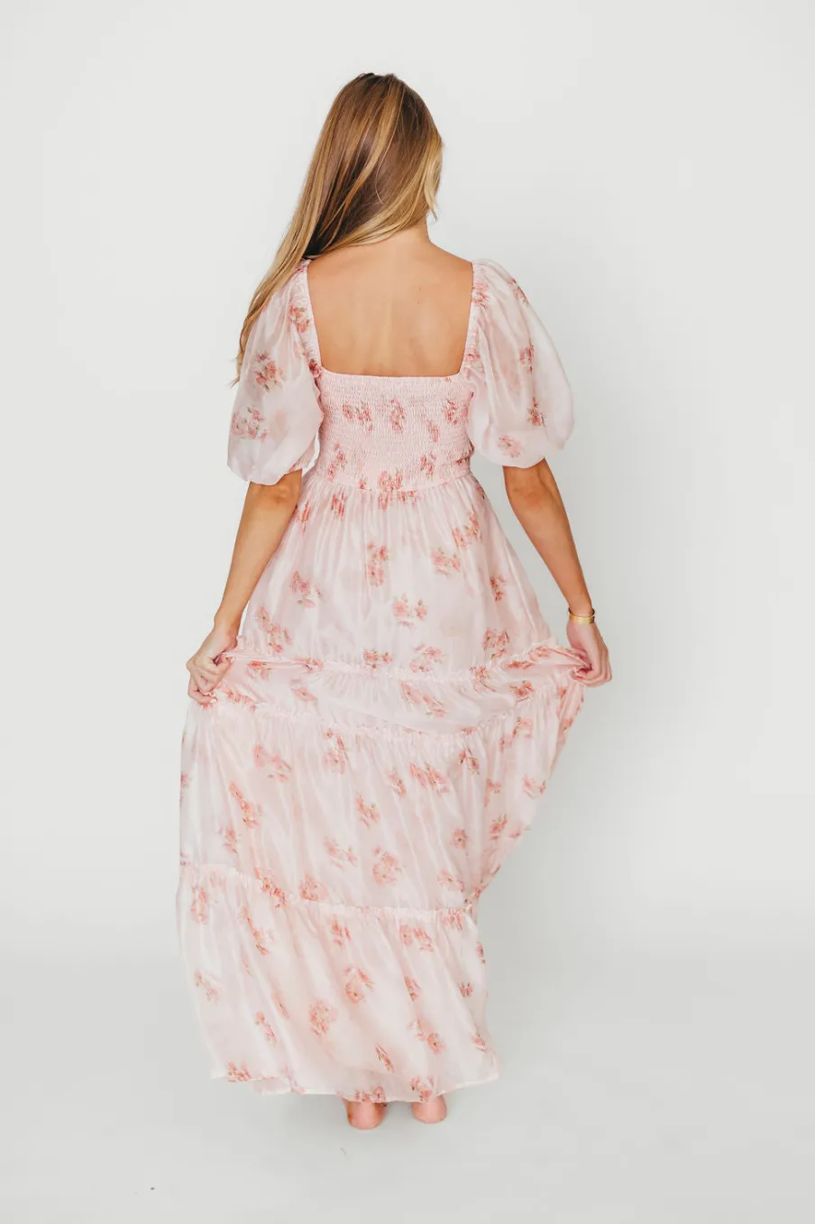 Clearance Worth Collective Sarah Maxi Dress in Pink Floral