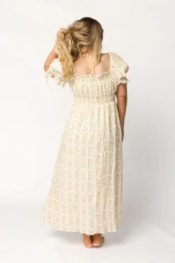 Clearance Worth Collective Savanna Steppe 100% Cotton Dress in Taupe - Bump Friendly & Inclusive