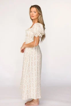 Clearance Worth Collective Savanna Steppe 100% Cotton Dress in Taupe - Bump Friendly & Inclusive