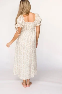 Clearance Worth Collective Savanna Steppe 100% Cotton Dress in Taupe - Bump Friendly & Inclusive