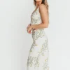 New Worth Collective Sawyer Vest Tank and Maxi Skirt Set in Cream Floral