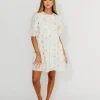 Discount Worth Collective Saylor Floral Dress in White Pink
