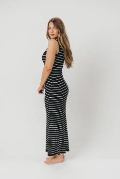 Best Worth Collective Scarlett Tank Maxi Dress in Black/Cream