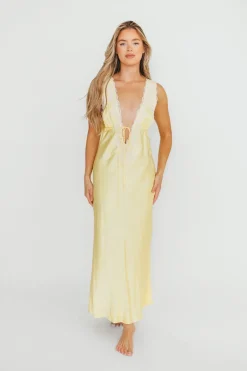 Clearance Worth Collective Seraphina Maxi Dress in Banana
