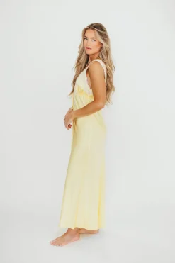 Clearance Worth Collective Seraphina Maxi Dress in Banana