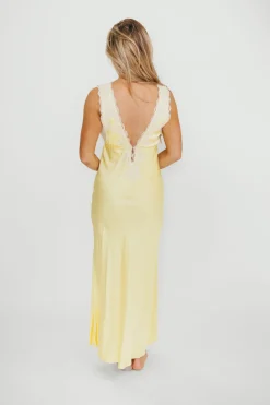 Clearance Worth Collective Seraphina Maxi Dress in Banana