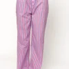 Best Worth Collective Shea Striped Pajama Pants in Blue/Red