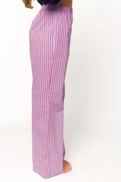 Best Worth Collective Shea Striped Pajama Pants in Blue/Red