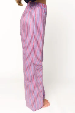Best Worth Collective Shea Striped Pajama Pants in Blue/Red