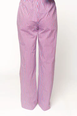 Best Worth Collective Shea Striped Pajama Pants in Blue/Red