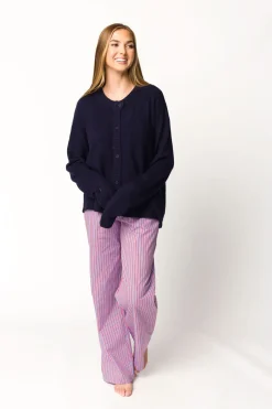 Best Worth Collective Shea Striped Pajama Pants in Blue/Red