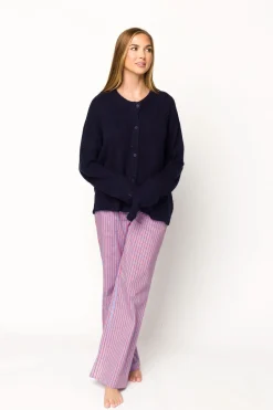 Best Worth Collective Shea Striped Pajama Pants in Blue/Red