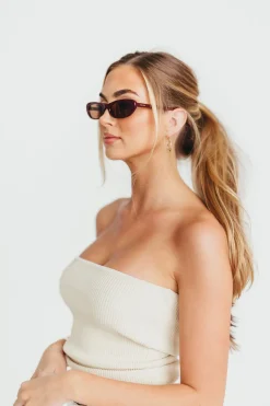 Hot Worth Collective Sophie Acetate Cat Eye Sunglasses in Burgundy