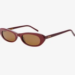 Hot Worth Collective Sophie Acetate Cat Eye Sunglasses in Burgundy