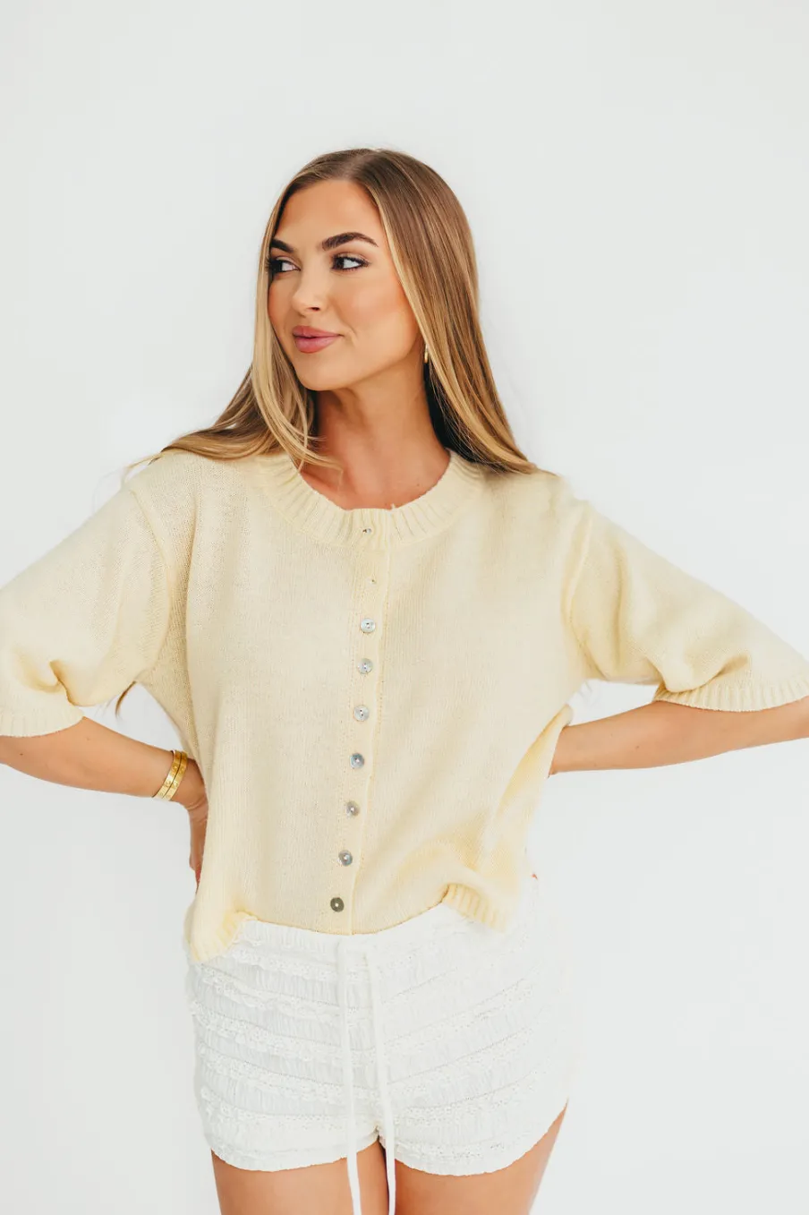 Sale Worth Collective Stacey Cardigan in Yellow