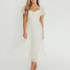 Hot Worth Collective Stevie Bustier Midi Dress in Cream