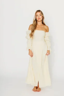 Best Worth Collective The 100% Cotton Haden Maxi Dress in Cream