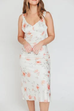 New Worth Collective The Felicity Midi Dress in Ivory Floral