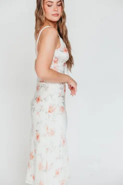 New Worth Collective The Felicity Midi Dress in Ivory Floral