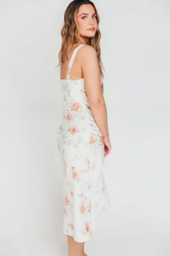 New Worth Collective The Felicity Midi Dress in Ivory Floral