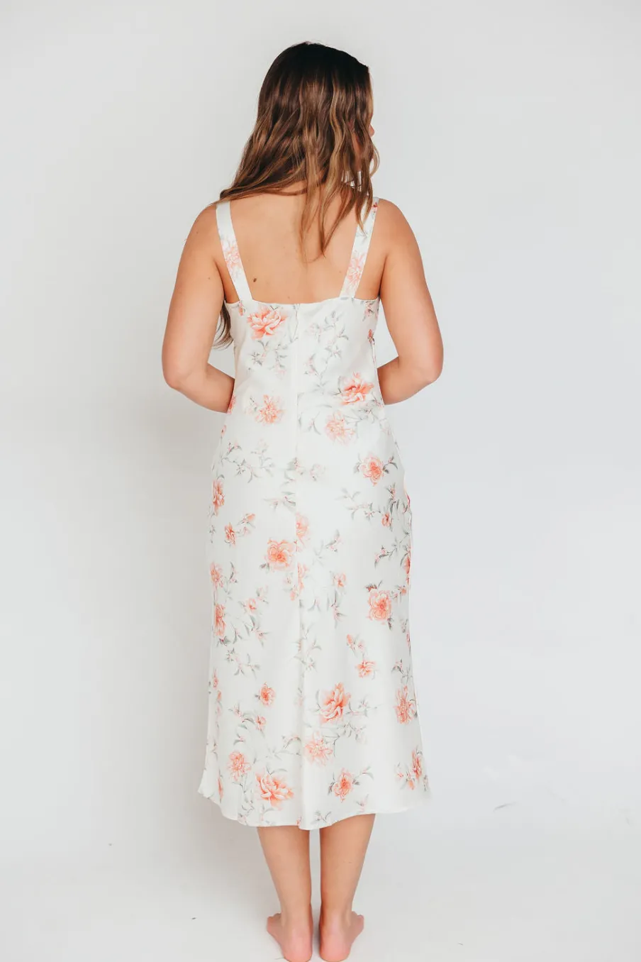 New Worth Collective The Felicity Midi Dress in Ivory Floral