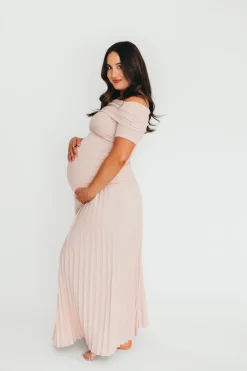 Online Worth Collective The Lennox Maxi Dress in Dusty Pink