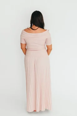 Online Worth Collective The Lennox Maxi Dress in Dusty Pink