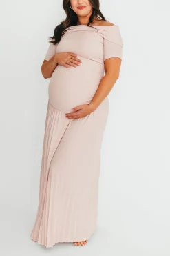 Online Worth Collective The Lennox Maxi Dress in Dusty Pink