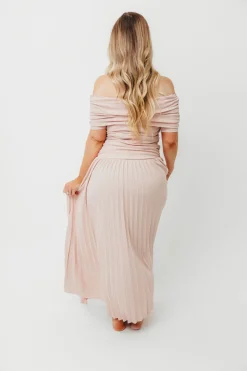 Online Worth Collective The Lennox Maxi Dress in Dusty Pink