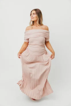 Online Worth Collective The Lennox Maxi Dress in Dusty Pink