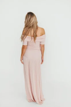 Online Worth Collective The Lennox Maxi Dress in Dusty Pink