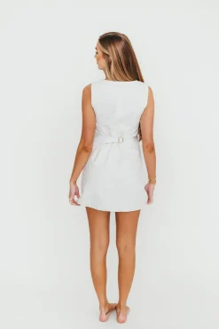 Clearance Worth Collective Tinley Button Dress in White