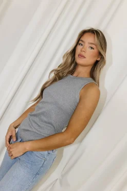 Online Worth Collective Toby Tank in Heather Grey