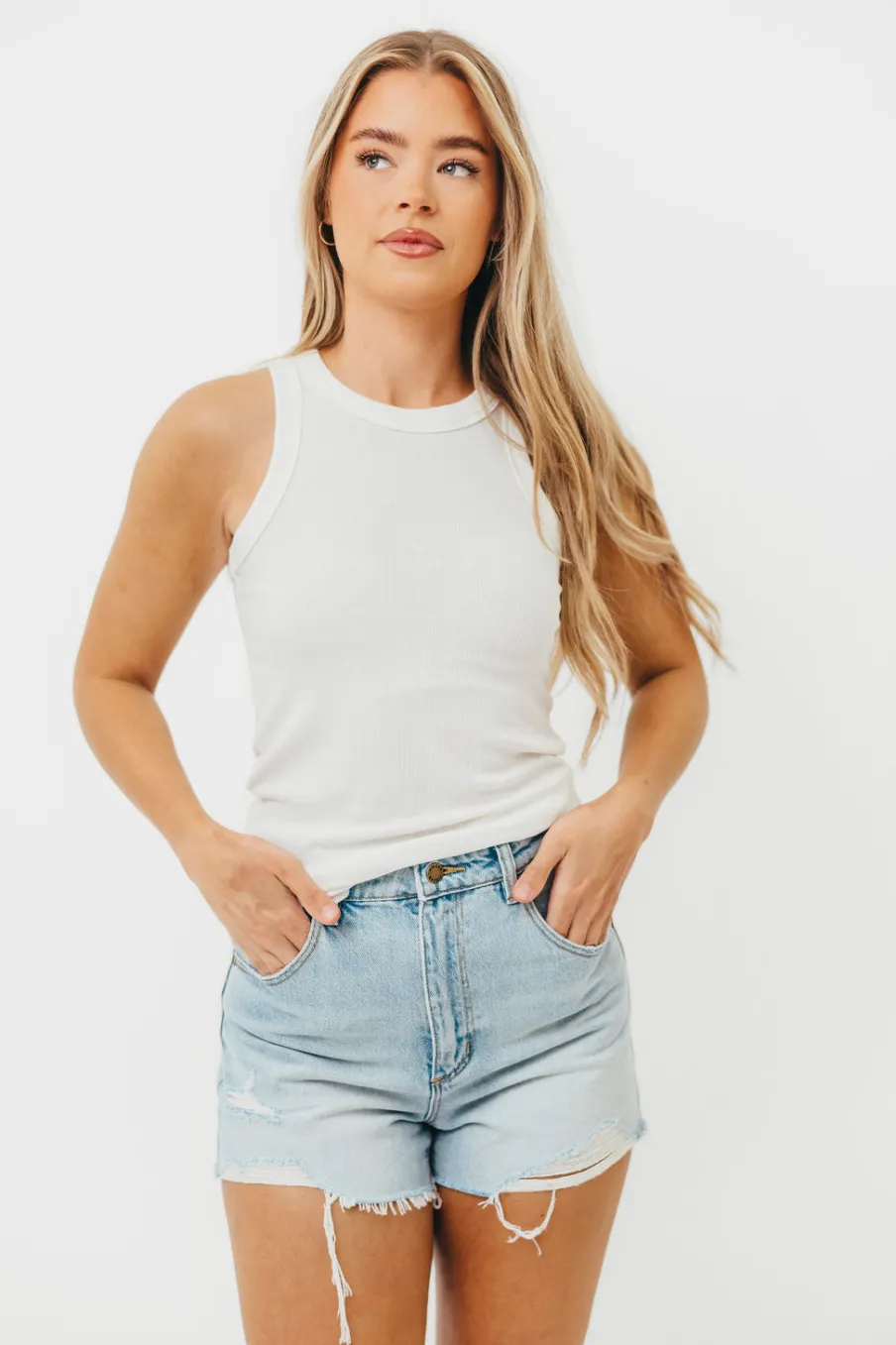 Outlet Worth Collective Toby Tank in Ivory
