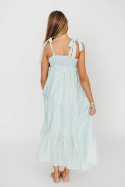 Online Worth Collective Vivienne Maxi Sundress in Ivory/Blue Floral