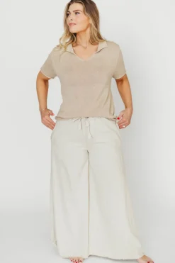 Hot Worth Collective Way Ahead Pants in Stone