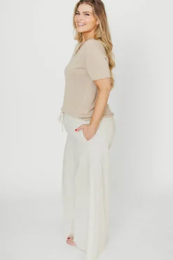 Hot Worth Collective Way Ahead Pants in Stone
