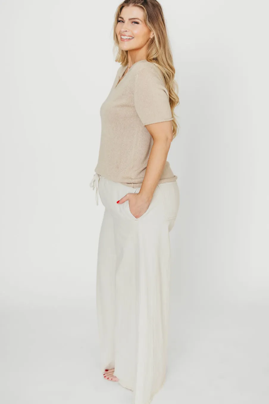 Hot Worth Collective Way Ahead Pants in Stone