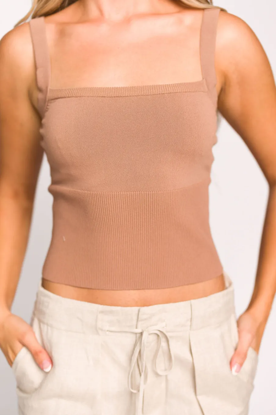 Clearance Worth Collective Willa Tank Top in Latte