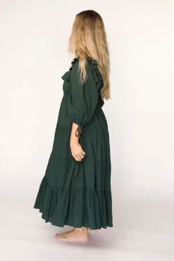 Discount Worth Collective Willow Maxi Dress in Emerald Green - Bump Friendly