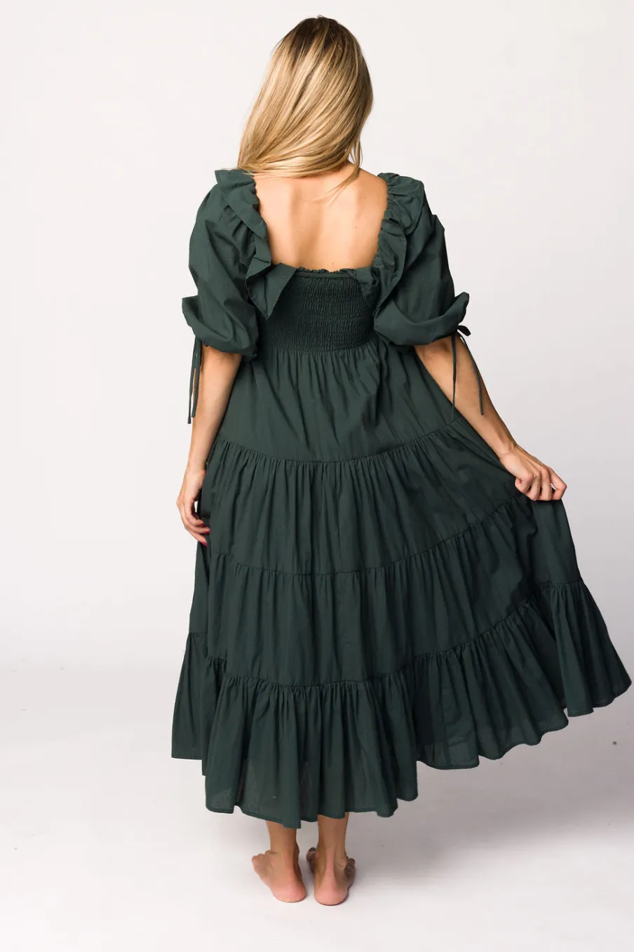 Discount Worth Collective Willow Maxi Dress in Emerald Green - Bump Friendly